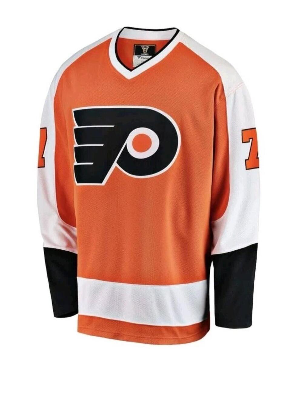 Philadelphia Flyers NHL Hockey Bill Barber Heritage Fanatics Jersey Size M NWT